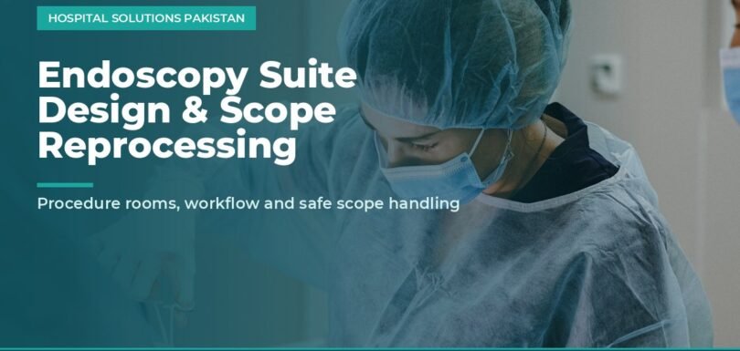 endoscopy suite design - medical team performing a procedure