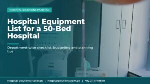 hospital equipment list Pakistan - medical monitors and equipment in hospital room