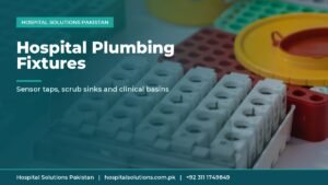 hospital plumbing fixtures - gloved hands in clinical setting
