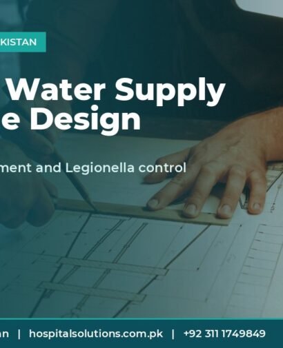 Hospital Water Supply & Storage Design hospital water supply system design - engineers reviewing blueprints
